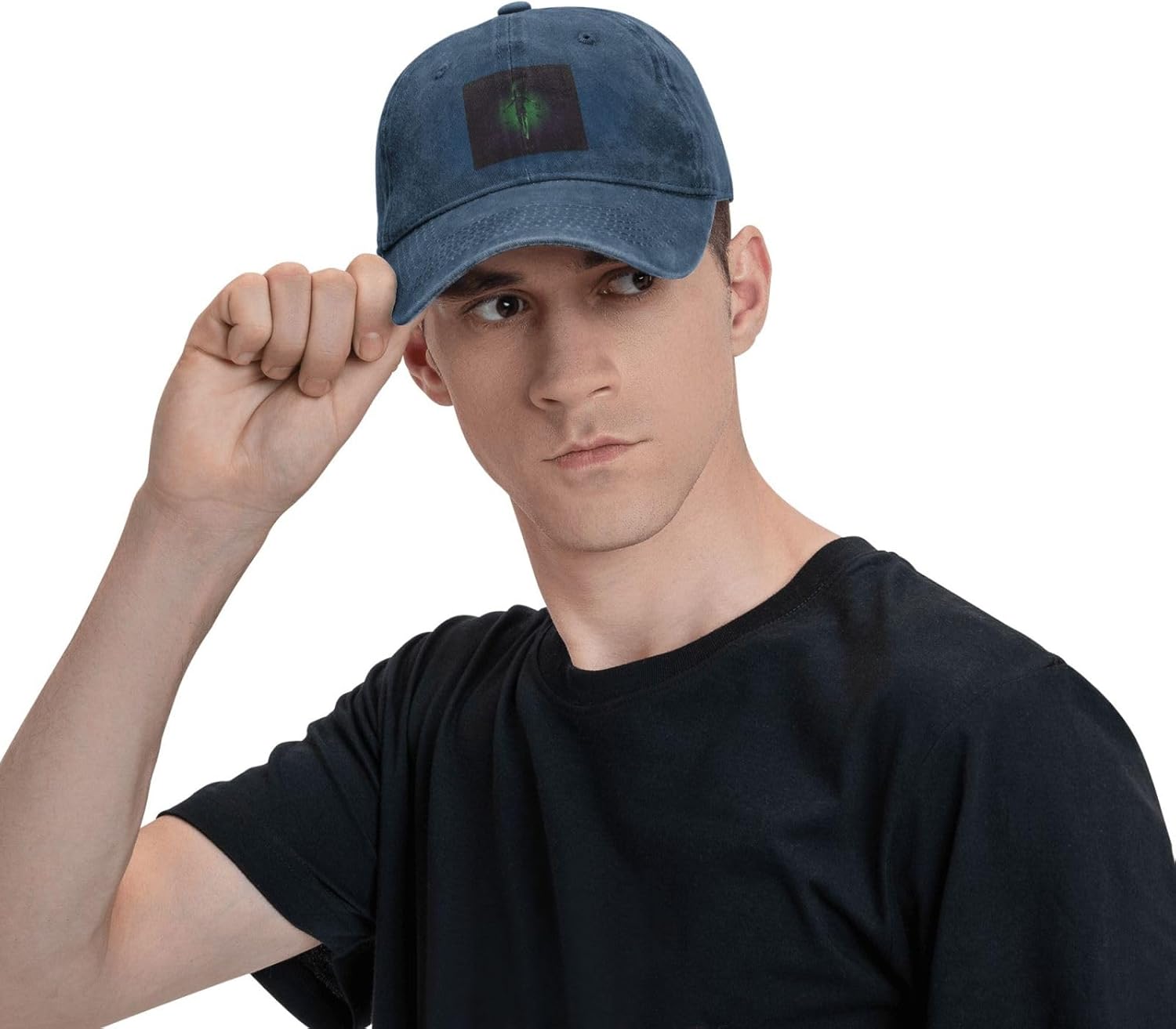 Adjustable Baby Hat Distressed Denim