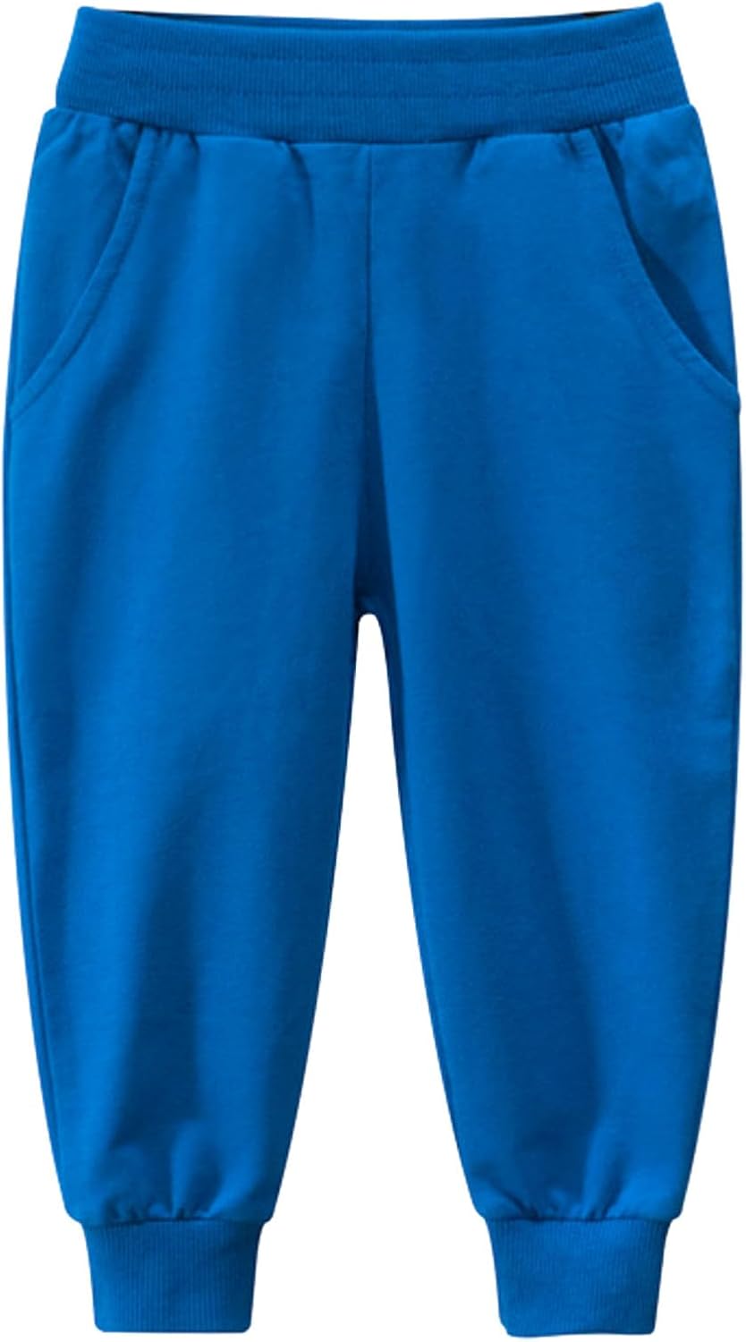 Unisex Winter Kids Cotton sweatpants with elastic waist