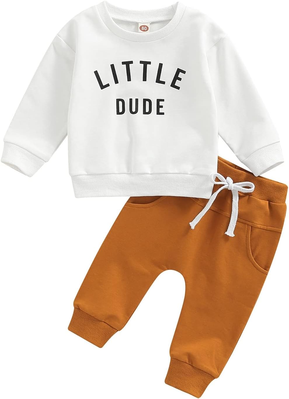 Murnouche Toddler Fall Winter Boys Crewneck Sweatshirt Joggers Set