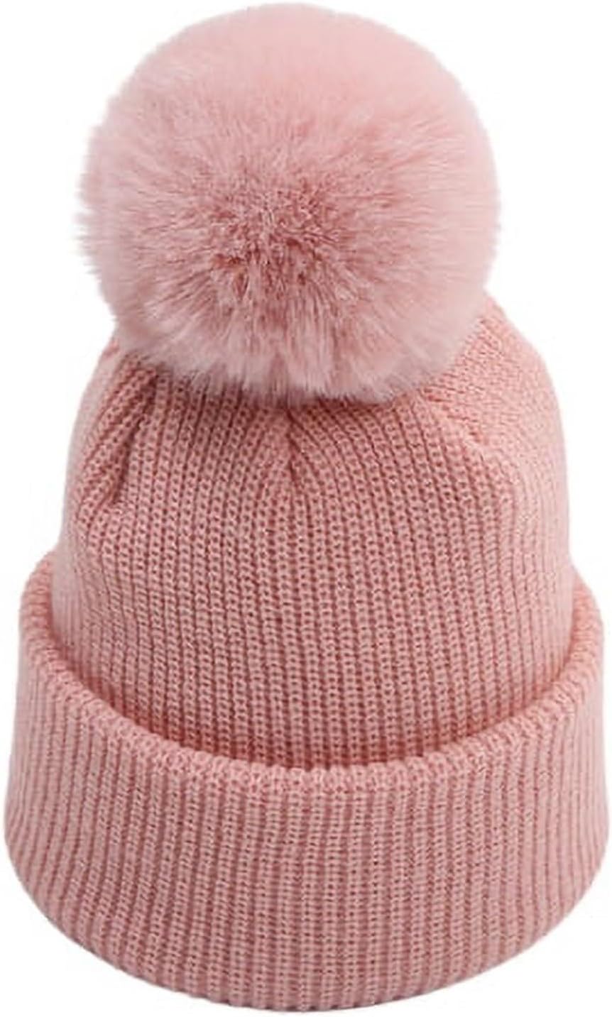 Newborn Winter Beanie for Infant with Pom-Pom