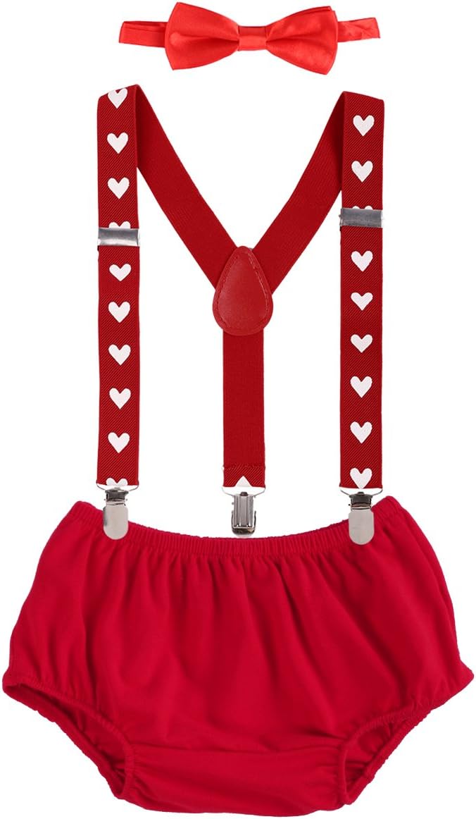 ODASDO Baby Boy Cake Smash Outfit 3pcs Set 1