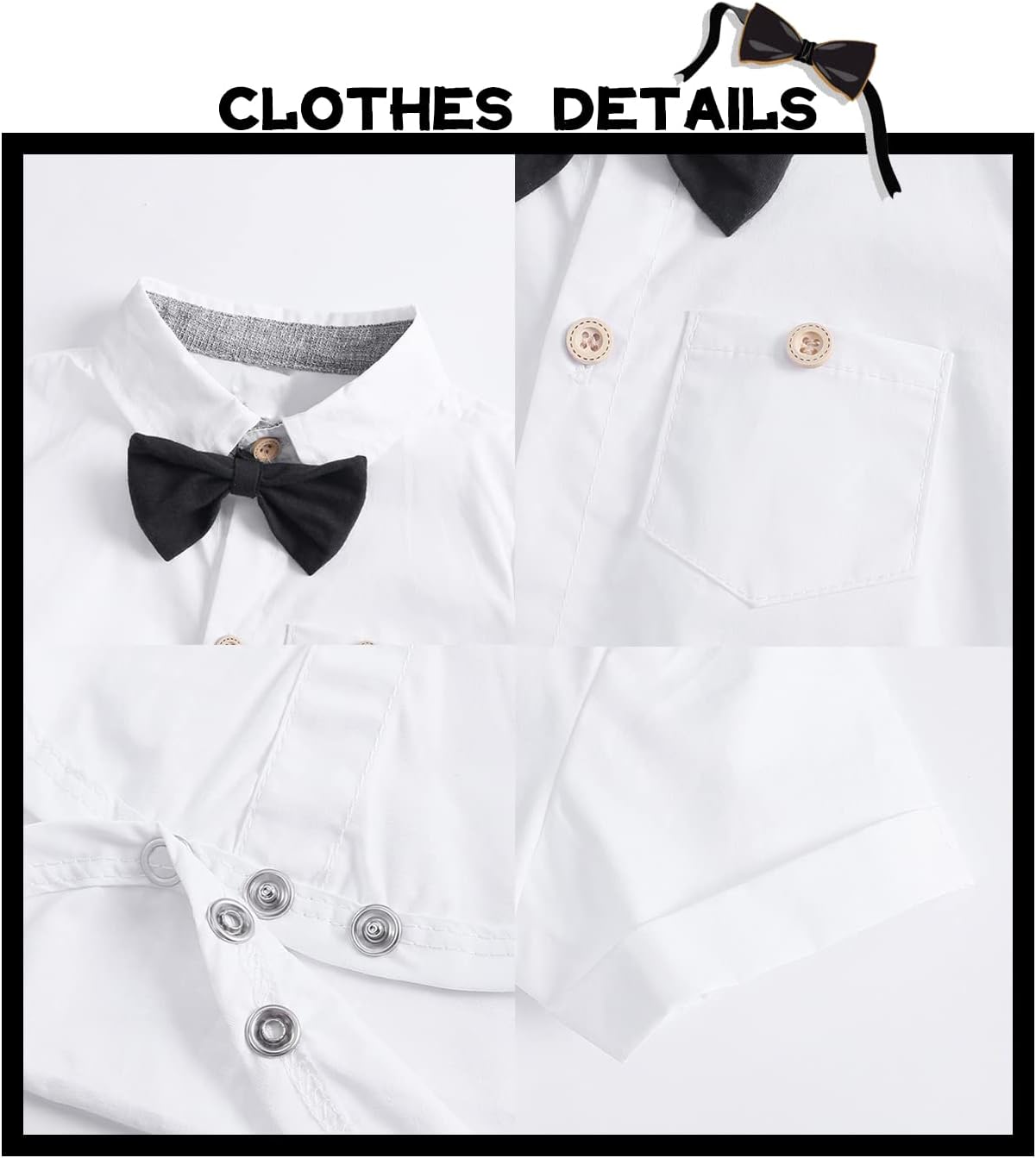 Newborn Baby Boy Tuxedo Outfit Moments