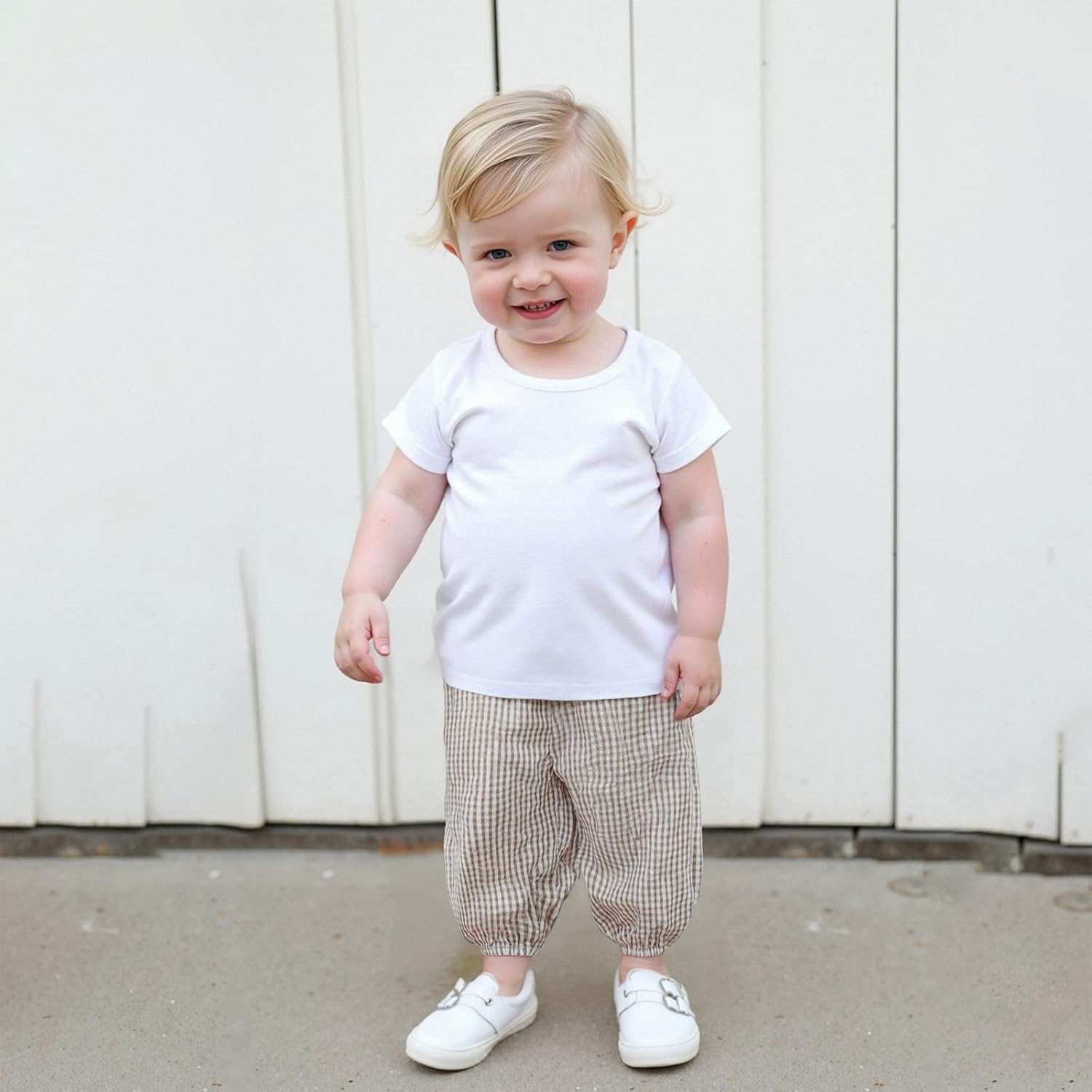 Toddler Plaid Jogger Pants for Boys and Girls