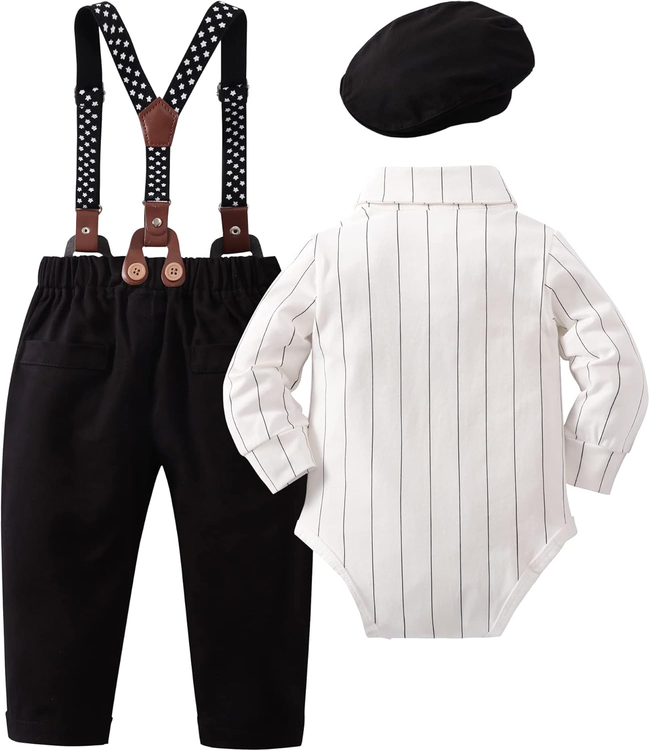 YALLET Boys Tuxedo Set 0-18M