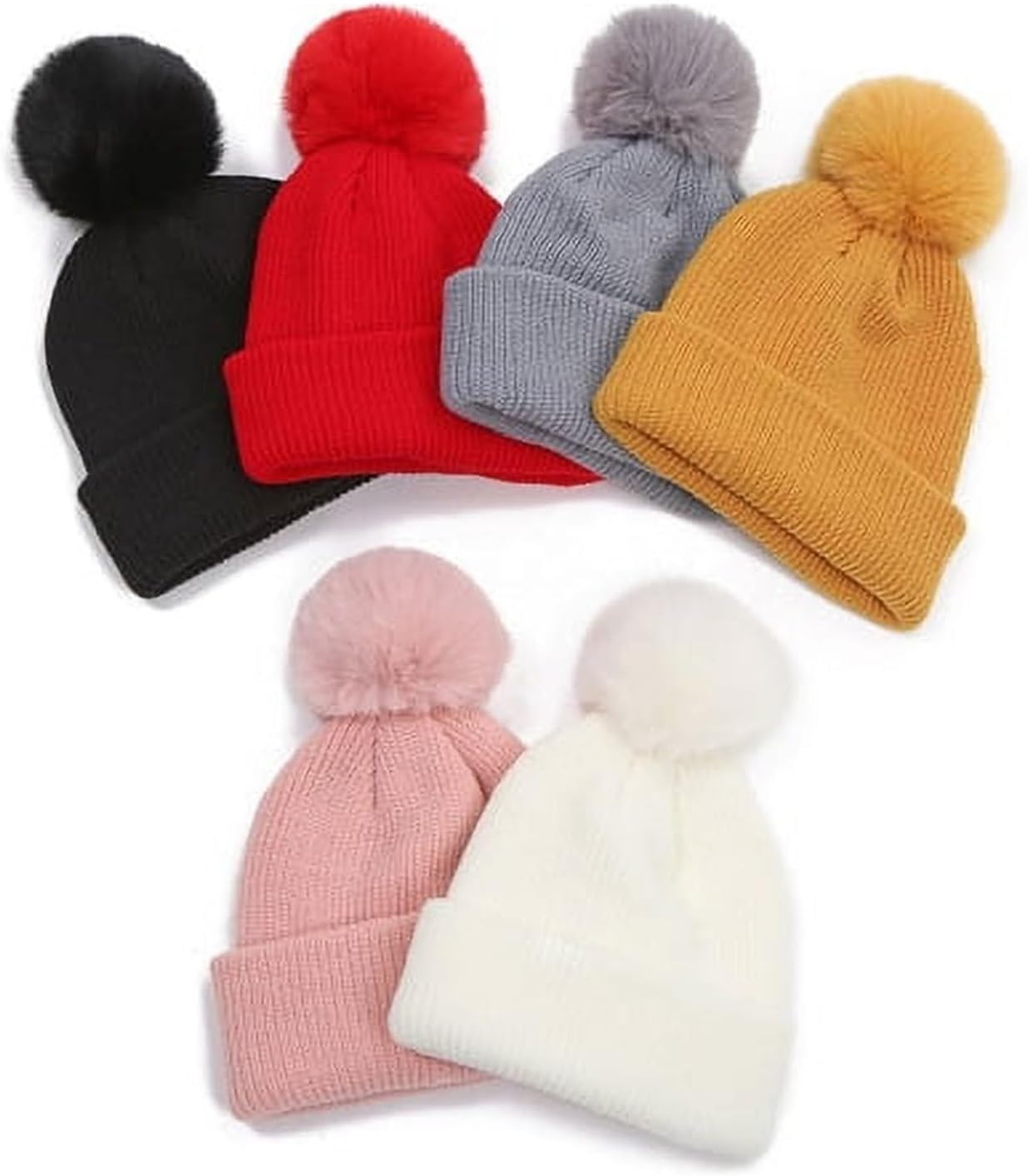 Newborn Winter Beanie for Infant with Pom-Pom