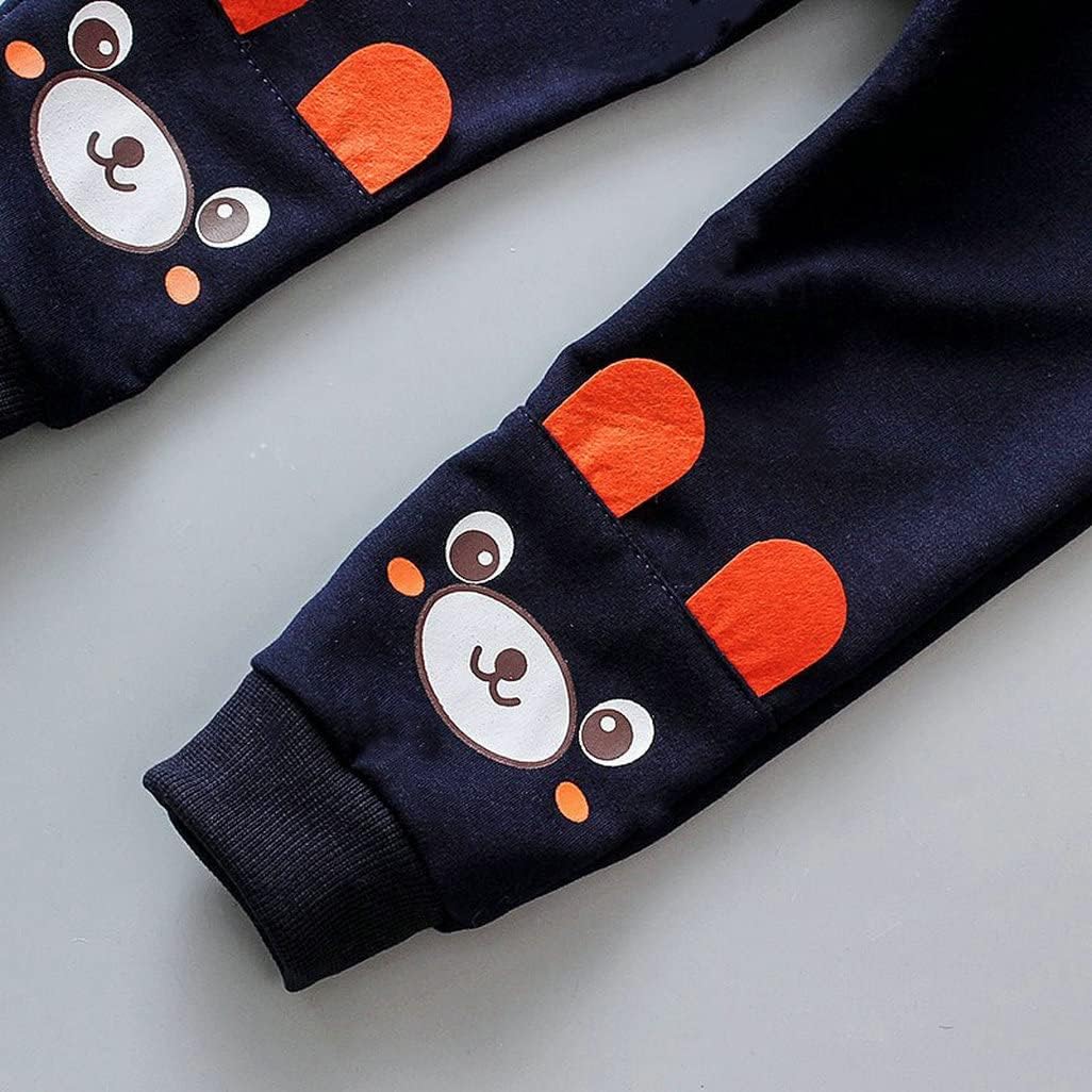 Striped Bear Outfit Soft Cotton Toddler