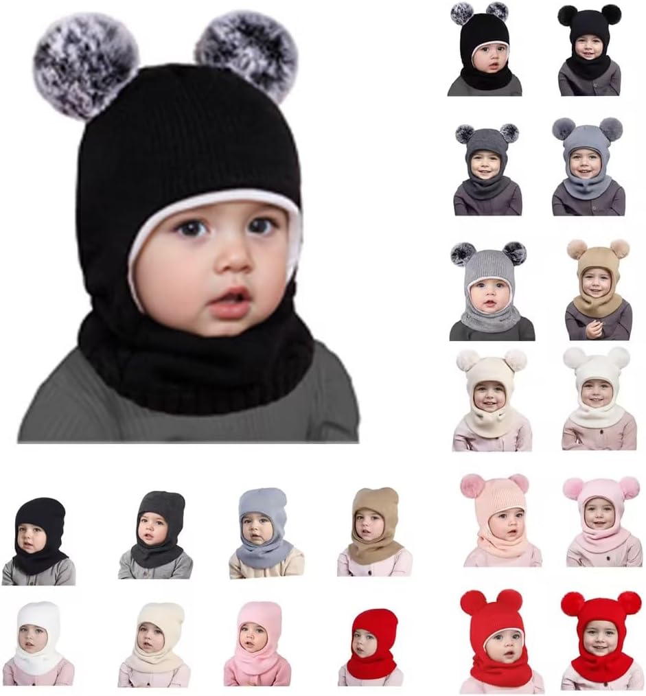 Warm Winter Hats Scarves for Kids