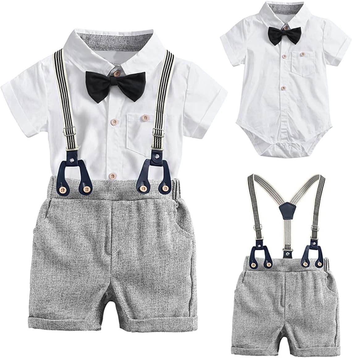 Newborn Baby Boy Tuxedo Outfit Moments