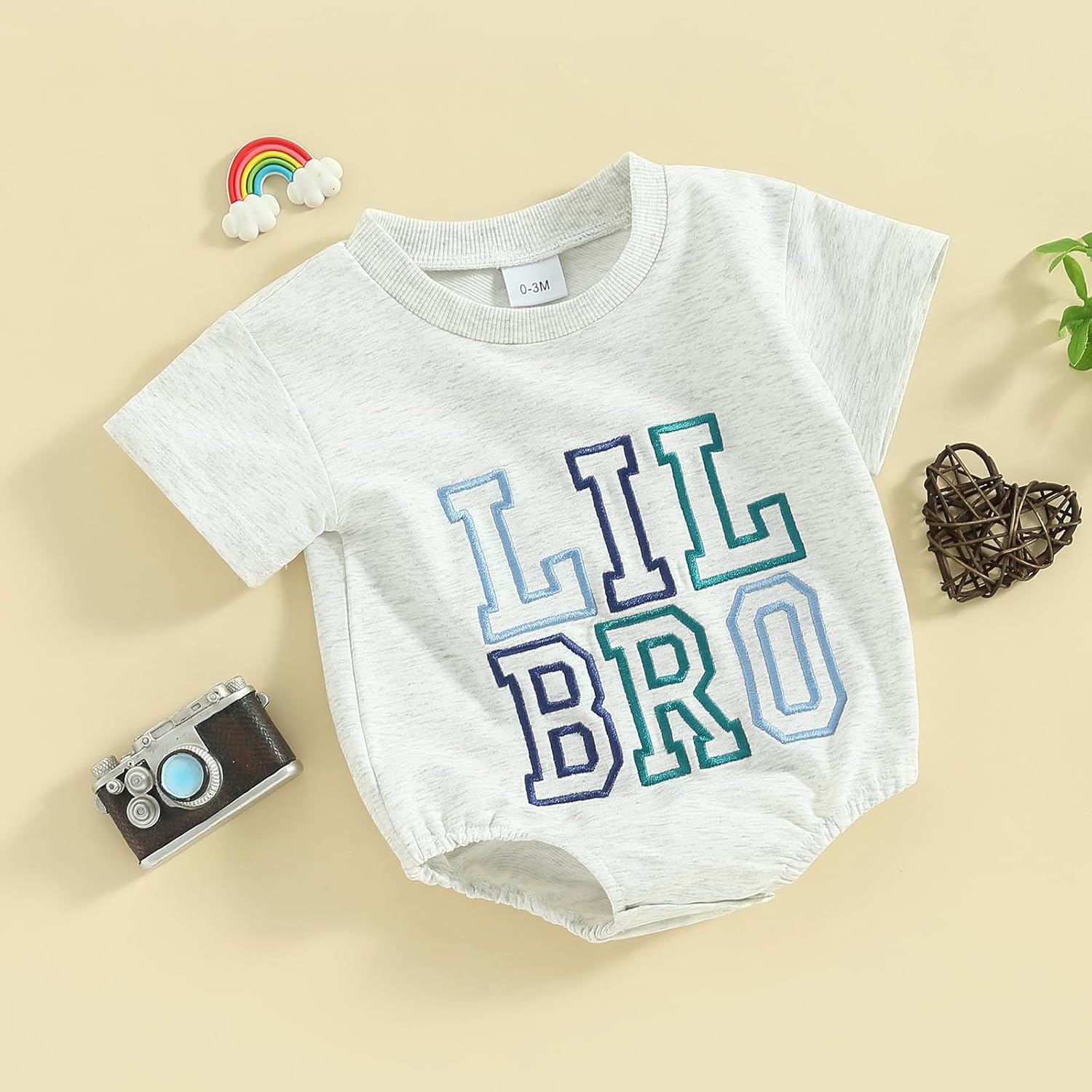 Perfectly Matchable Toddler Big Little Brother Outfits Set with Embroidery
