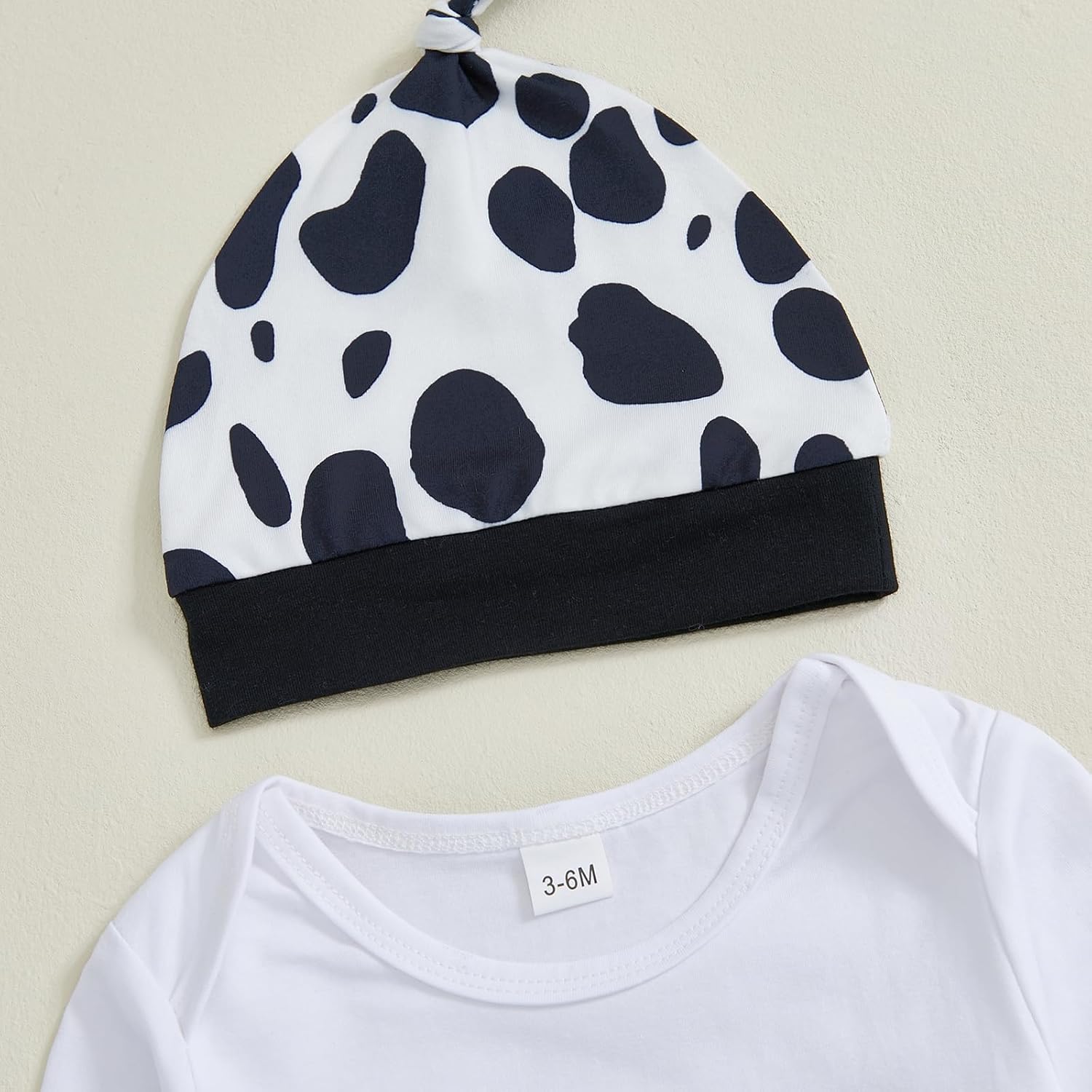 Chloefairy New to the Herd Baby Set Cozy Cuddly Cowprint Newborn Outfit