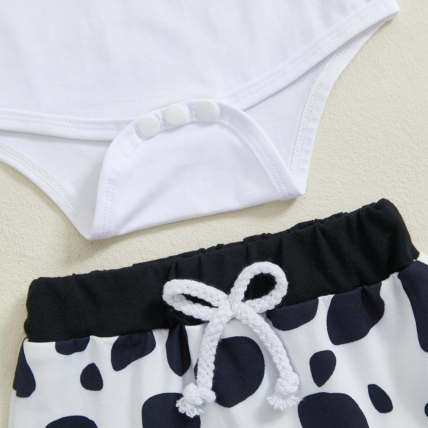 Chloefairy New to the Herd Baby Set Cozy Cuddly Cowprint Newborn Outfit