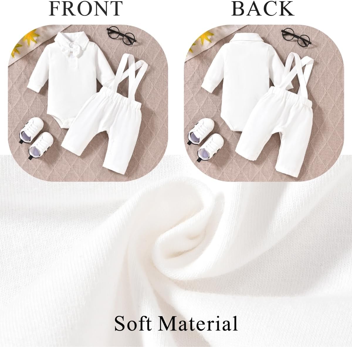 MINIFEIKO Baby Boy Gentleman Outfit - Smart Cute and Comfortable