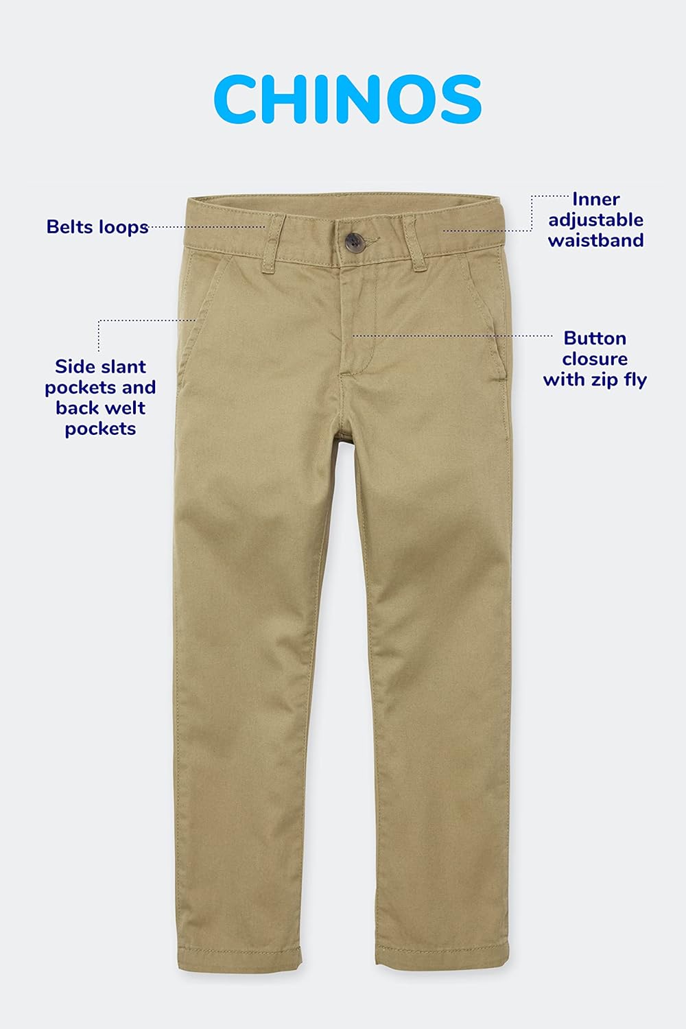 The Childrens Place Baby Boys 2-Pack Uniform Chino Pants