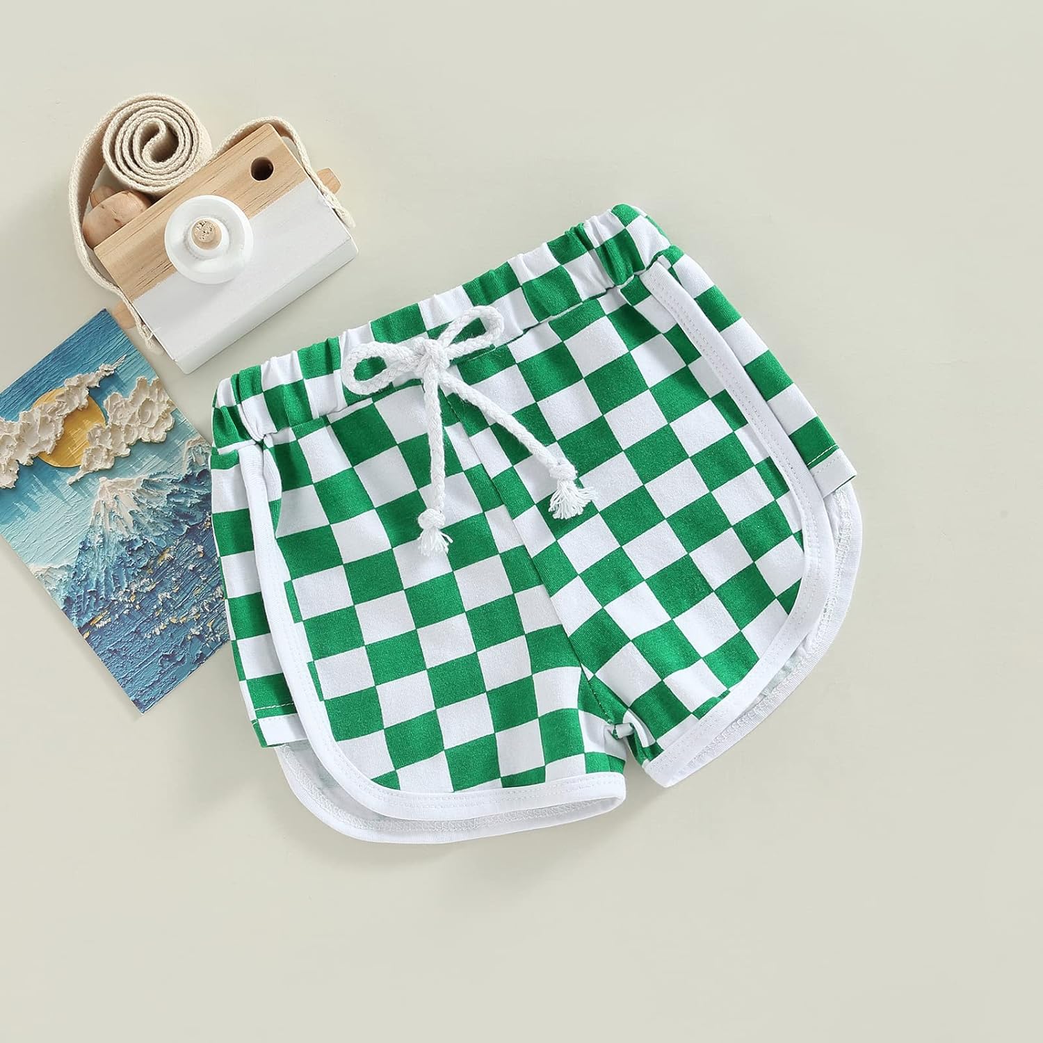 Summer Cotton Plaid Shorts for Baby