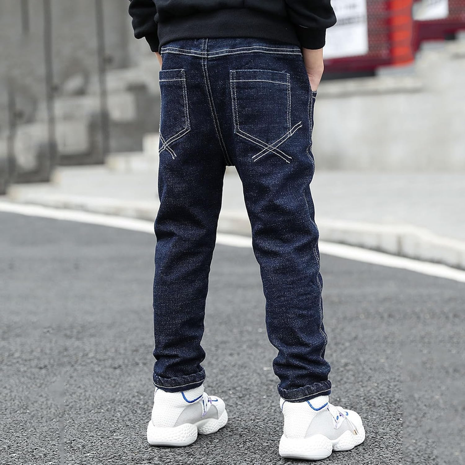 UNISEX BOYS BLOGT RIPPED DENIM PANTS