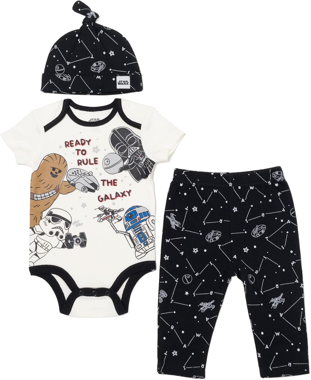 Star Wars Star Wars PatternMillennium Falcon Chewbacca Darth Vader Outfit Set