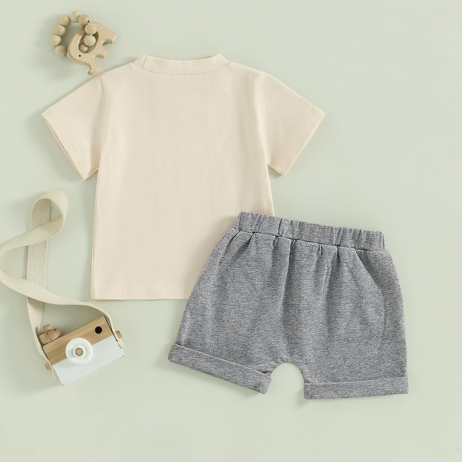Country Farm Animal Outfit Infant Toddler Boys 2-Piece Set