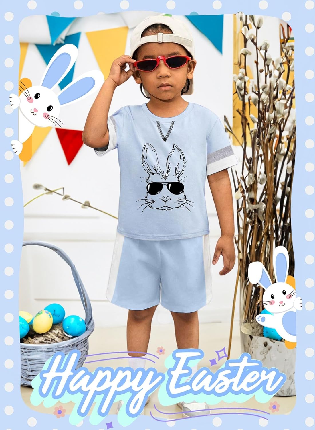Easter Outfit Toddler Senior Boys - Contrast Side Sleeves