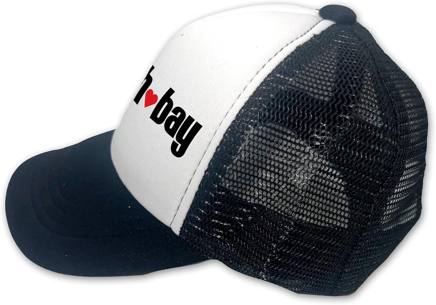 Sol Baby South Bay Love Black Adjustable Snapback Mesh Trucker Hat
