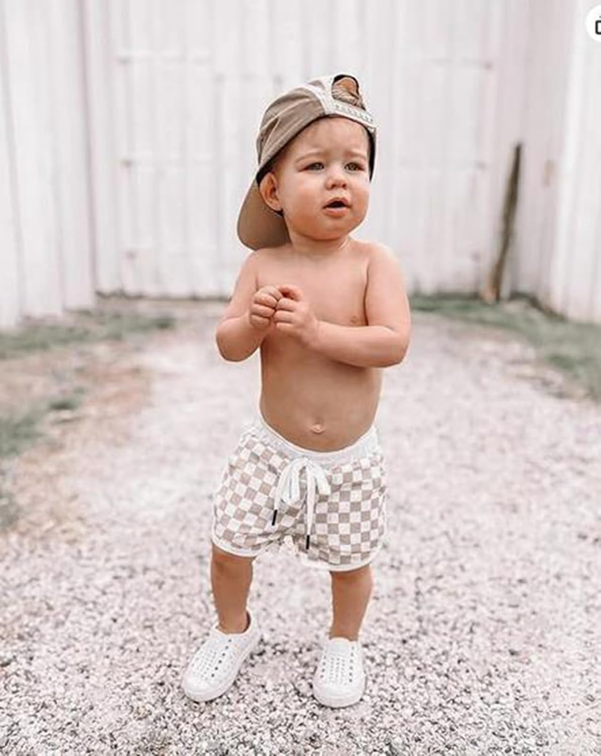 Brainy Checked Cotton Joggers for Infant Boys