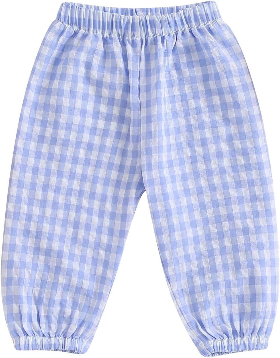 Toddler Plaid Linen Harem Pants for Boys Girls