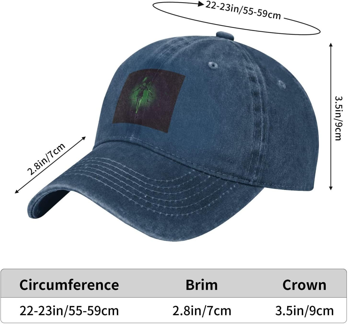 Adjustable Baby Hat Distressed Denim