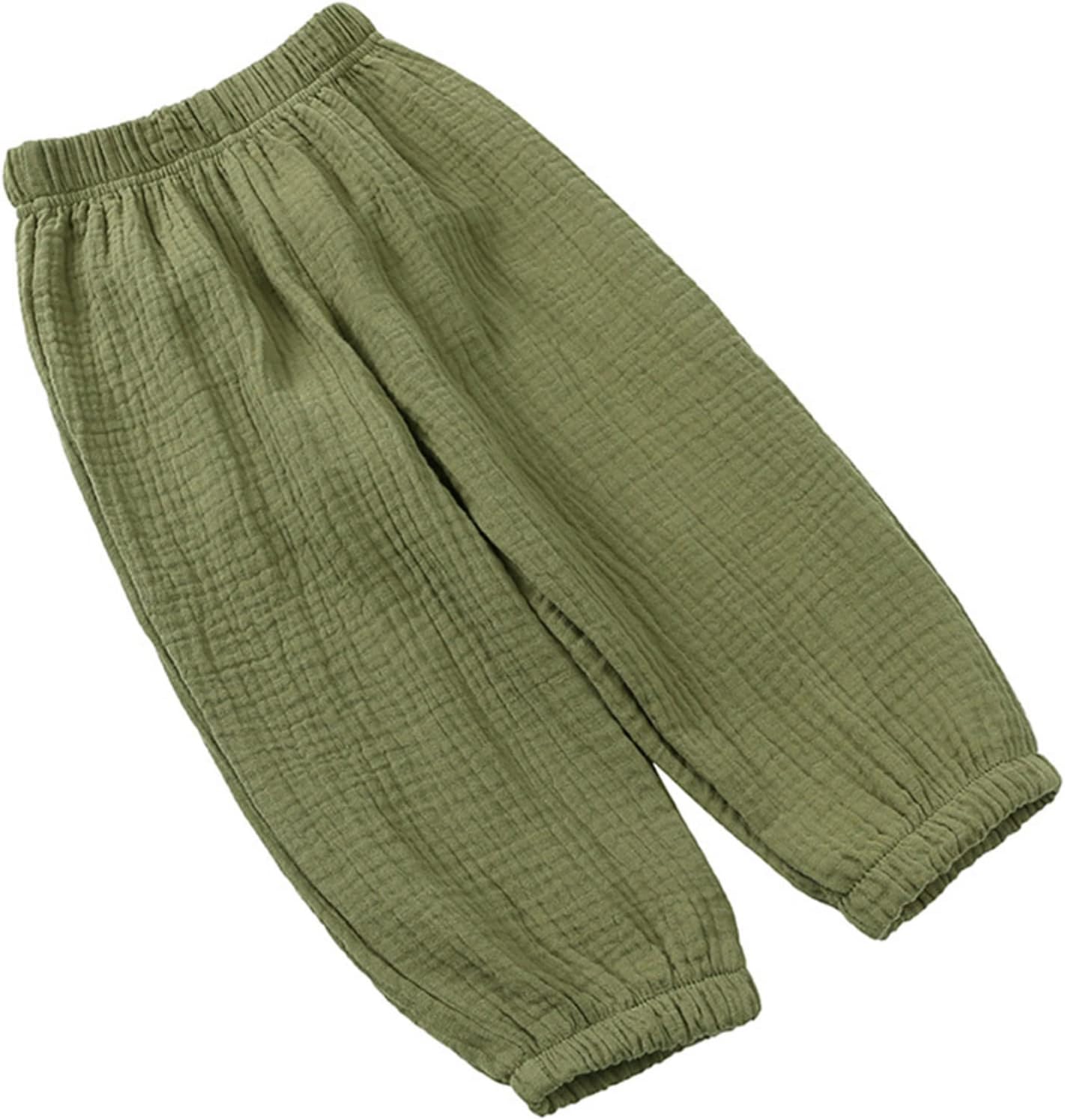 Adjustable Elastic Waist Cotton Pants for Toddler