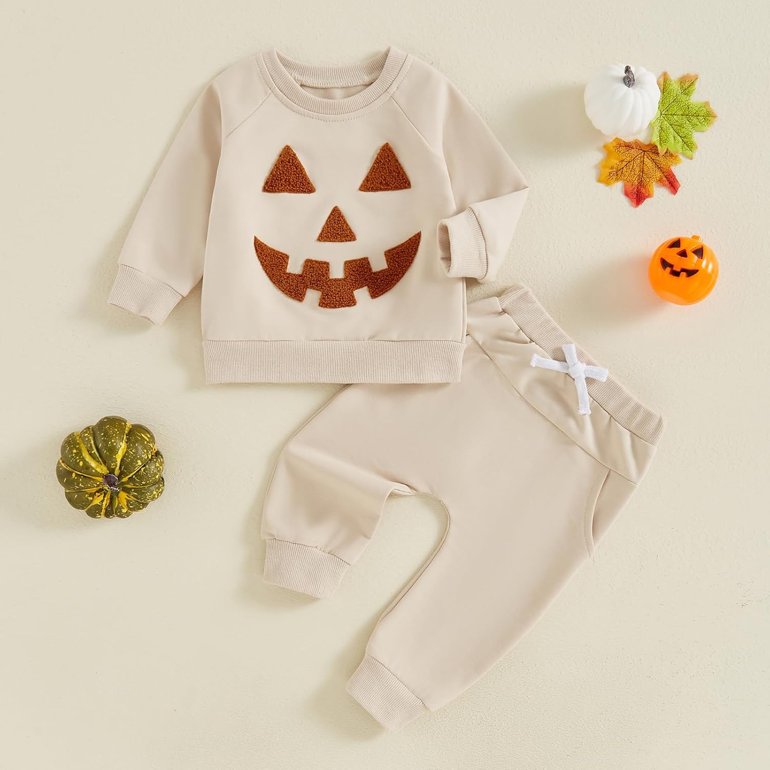Amnnchya Toddler Halloween Pumpkin Sweatshirt Pants