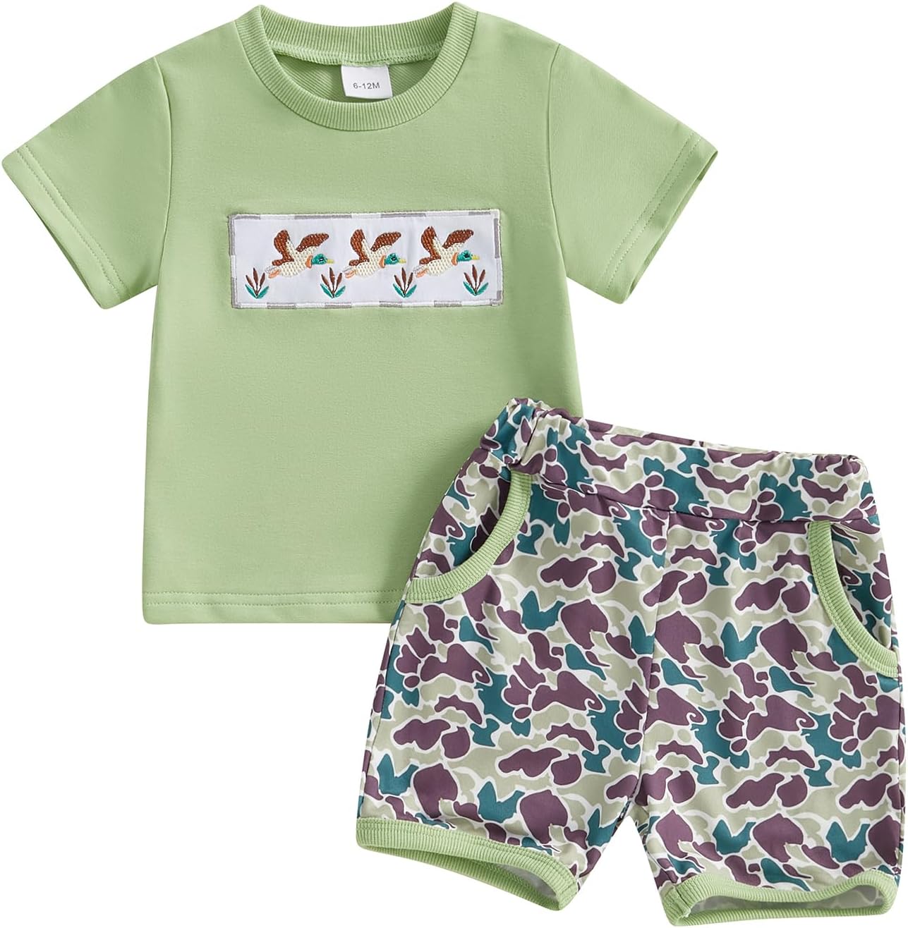 Duck Embroidered Outfit for Toddlers