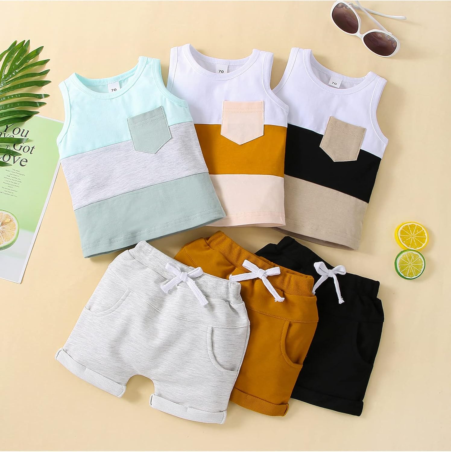LIOMENGZI Infant Baby Outfit tropical summer beach clothes