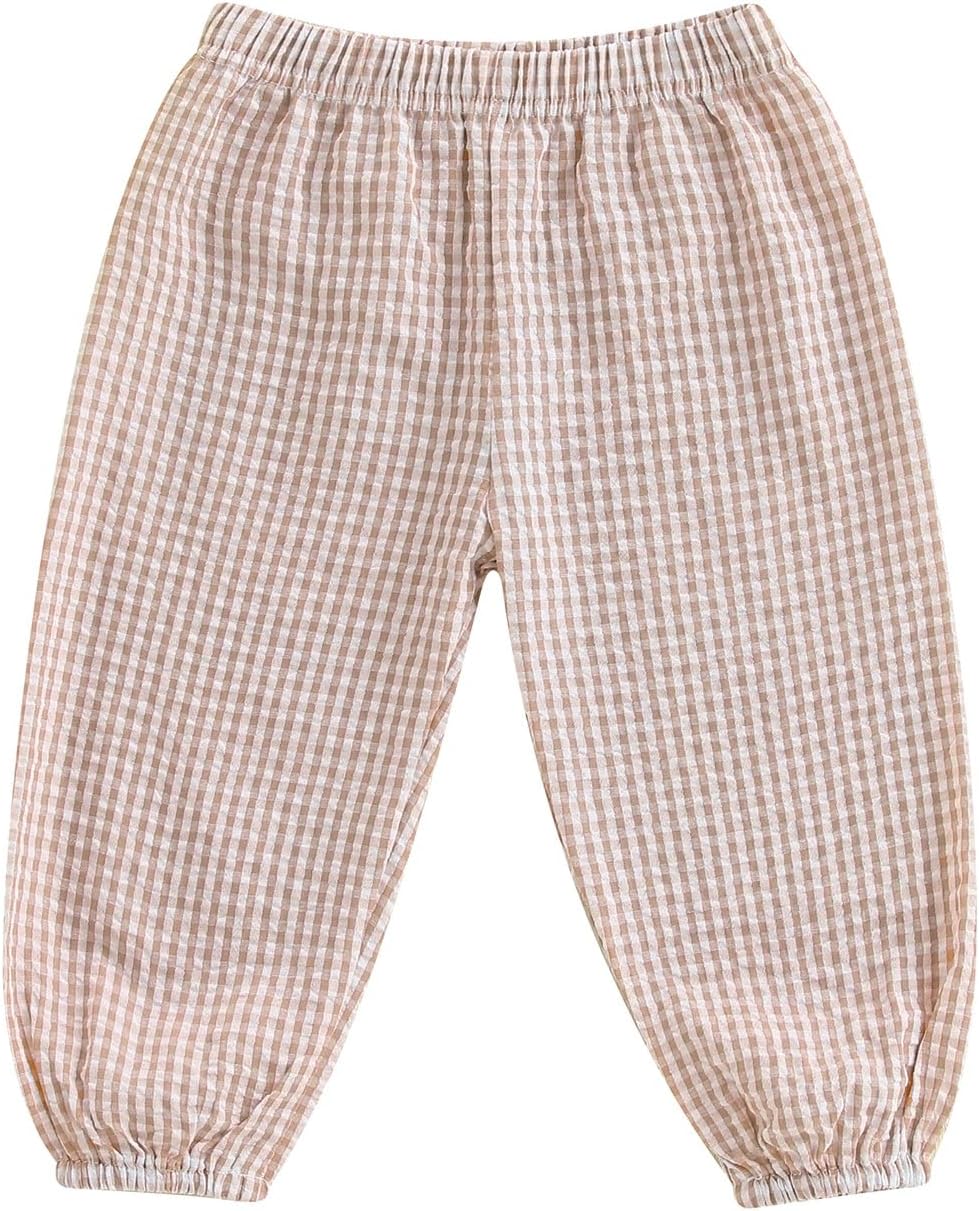 Toddler Plaid Jogger Pants for Boys and Girls