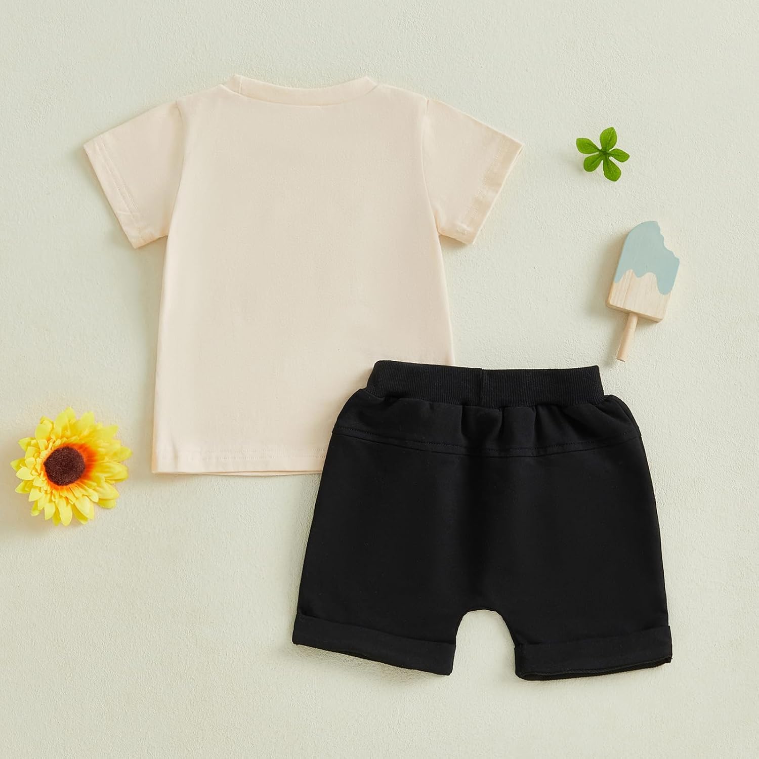 Motorcycle-Themed T-Shirt and Shorts for Toddlers Summer Fun