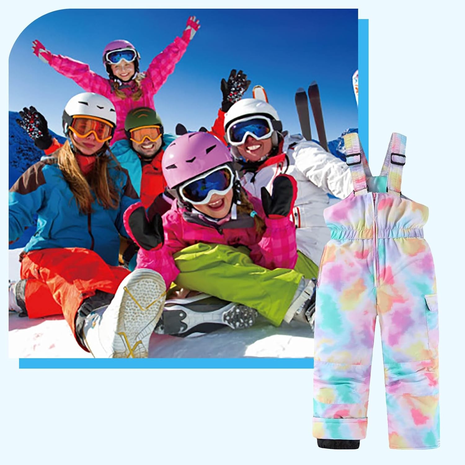 Boys Ski Pants Custom Cut Winter Outdoor Warm Double Board Skis