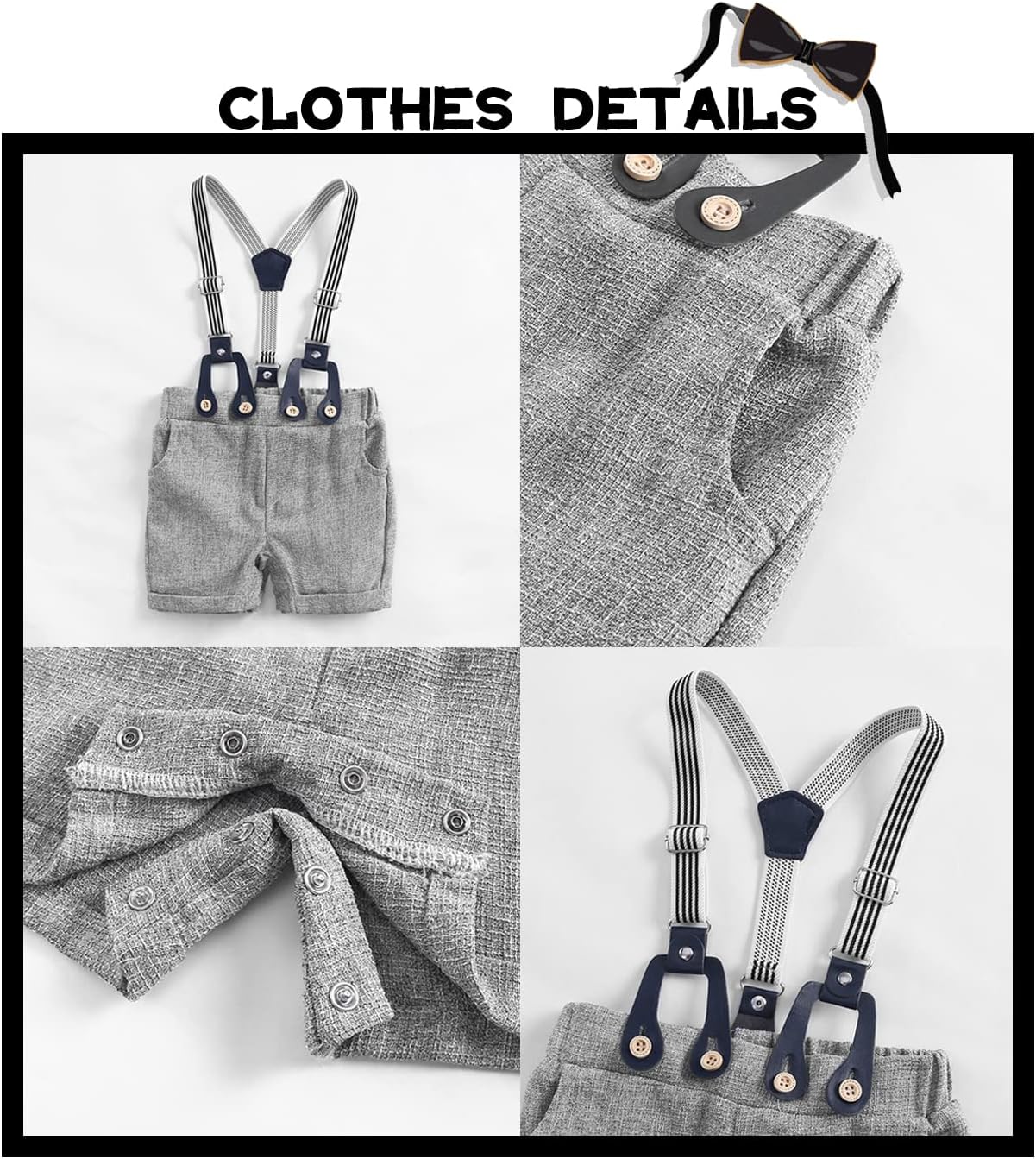 Newborn Baby Boy Tuxedo Outfit Moments
