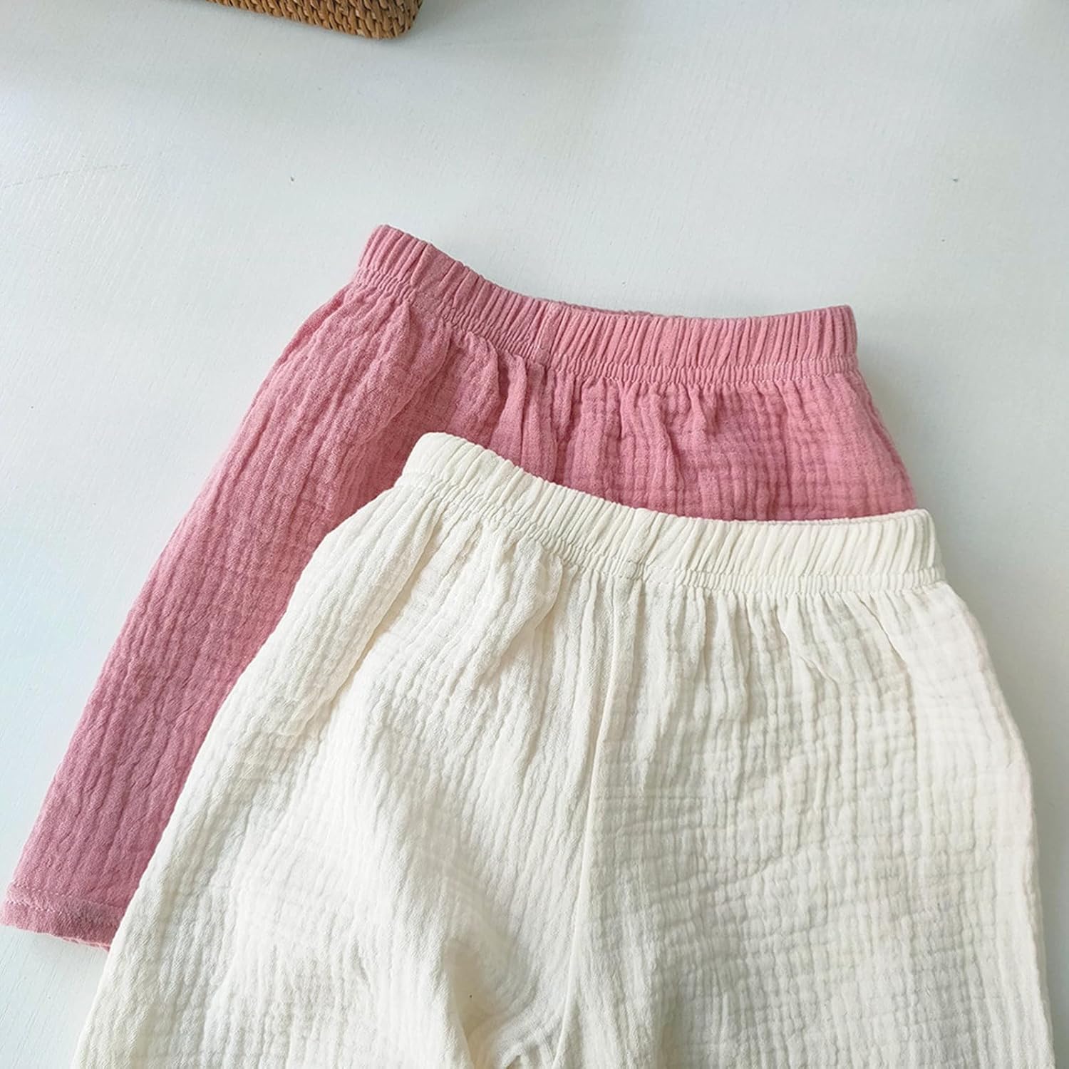 Toddler Cotton Harem Pants with Pockets and Elastic Waist