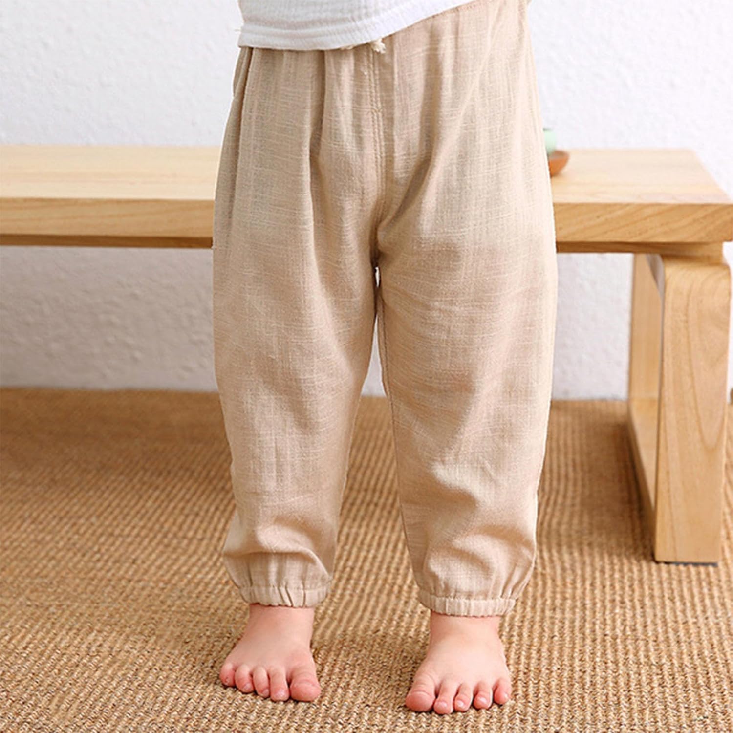 Kids Linen Harem Pants for Boys Girls Spring Summer Lounge