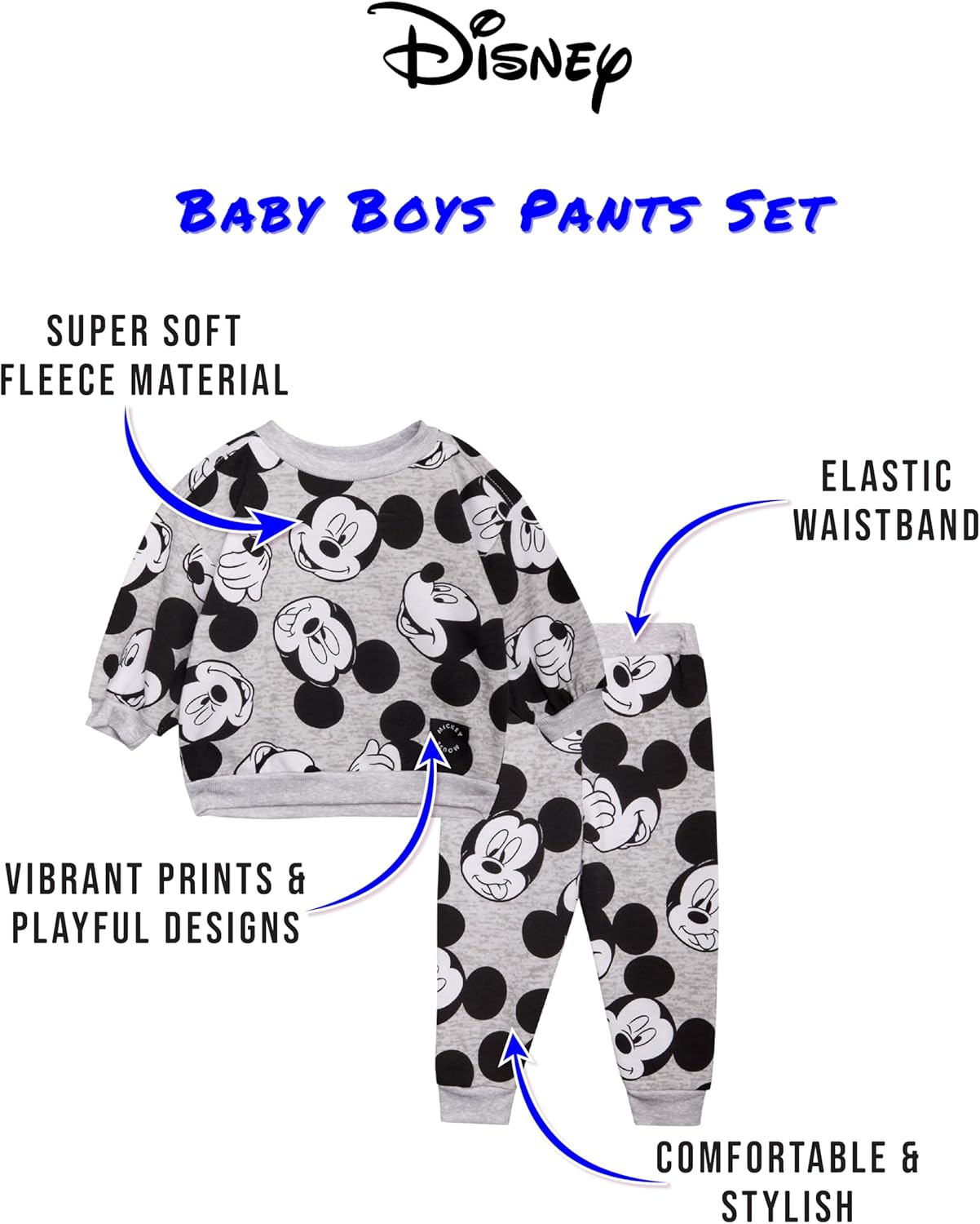 Disney Kids Happy Set - Cozy Jogger Pullover for Boys