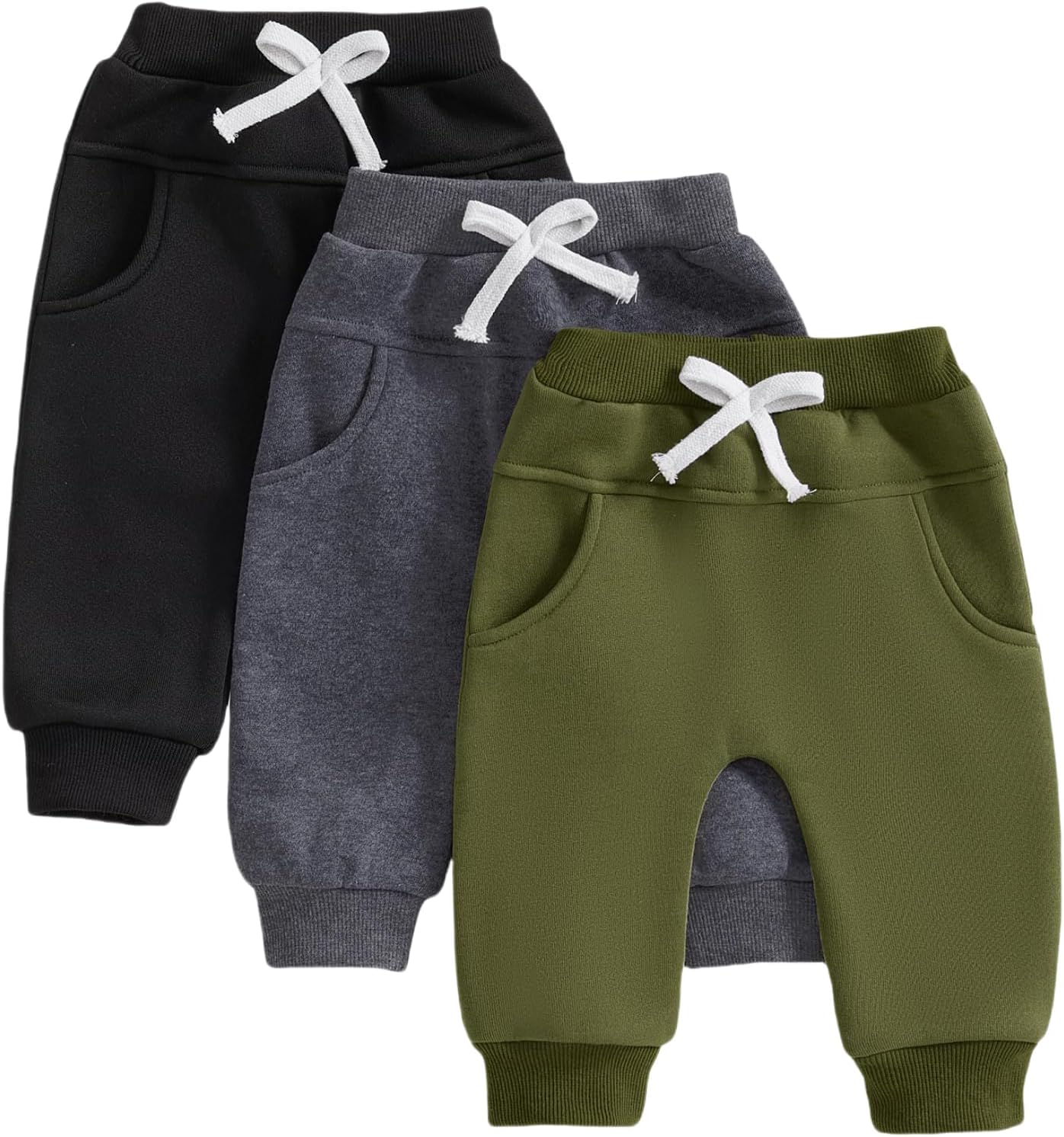 Premium Toddler Pull-On Jogger Pants for Boys Soft Stretchy Pants