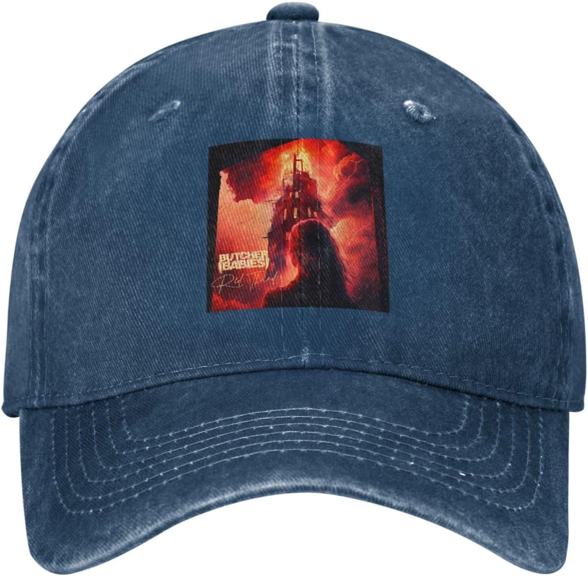 Adjustable Distressed Denim Novelty Hat