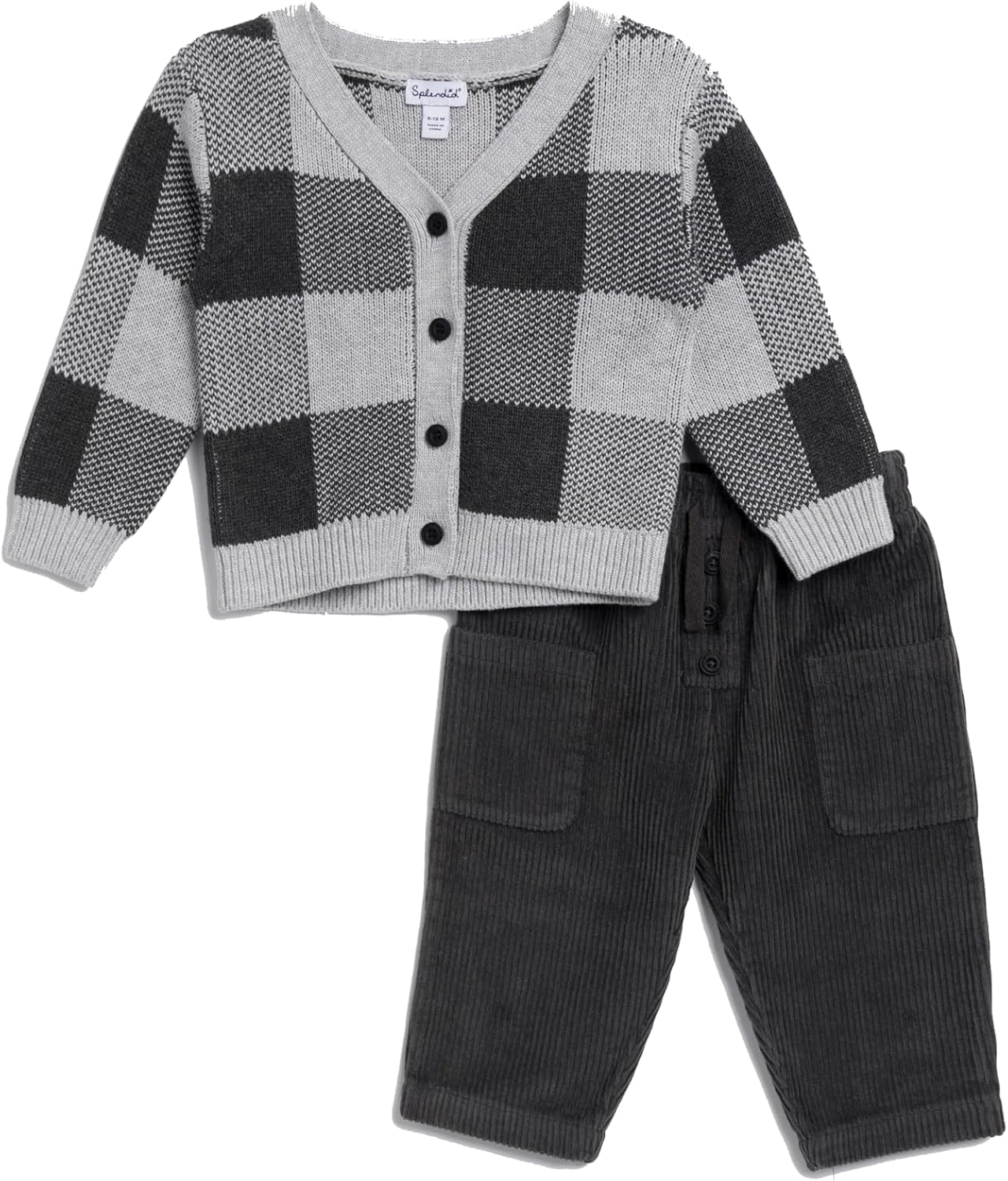 Perfect Baby Boys Plaid Cardigan Set by Splendid