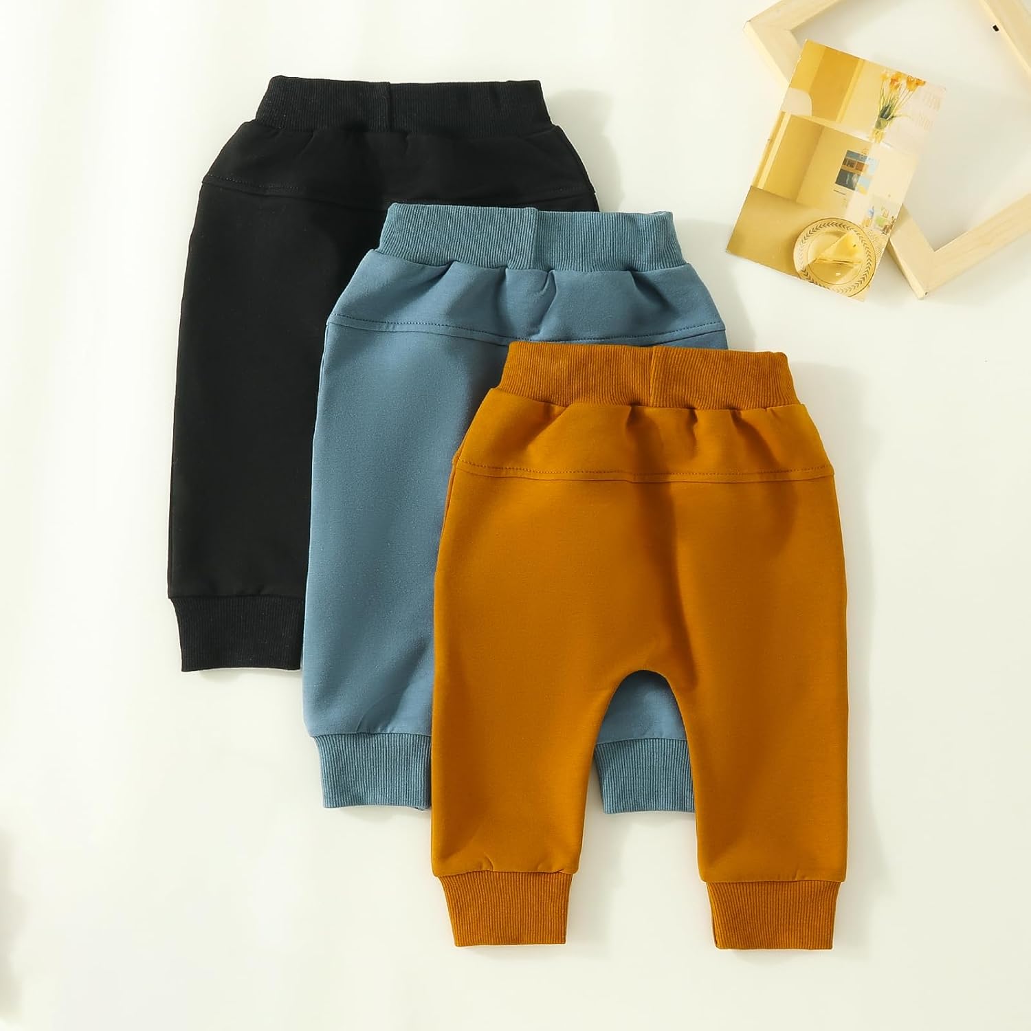 3-Pack Cotton Toddler Pants Animated Elastic Waist