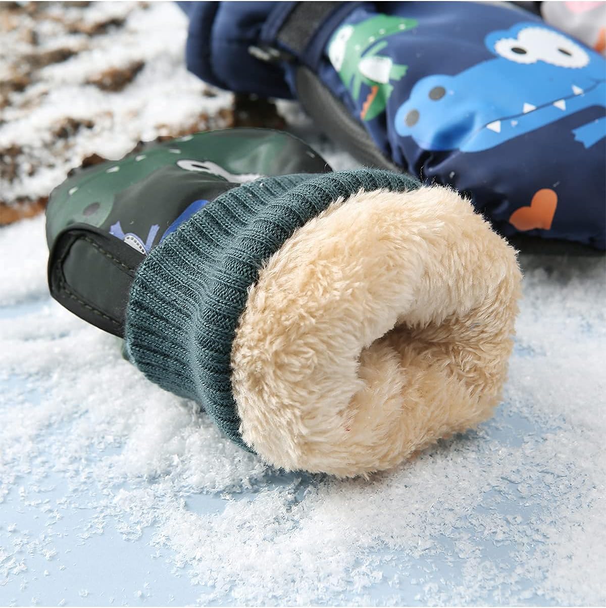 Warm Winter Lined Toddler Mittens