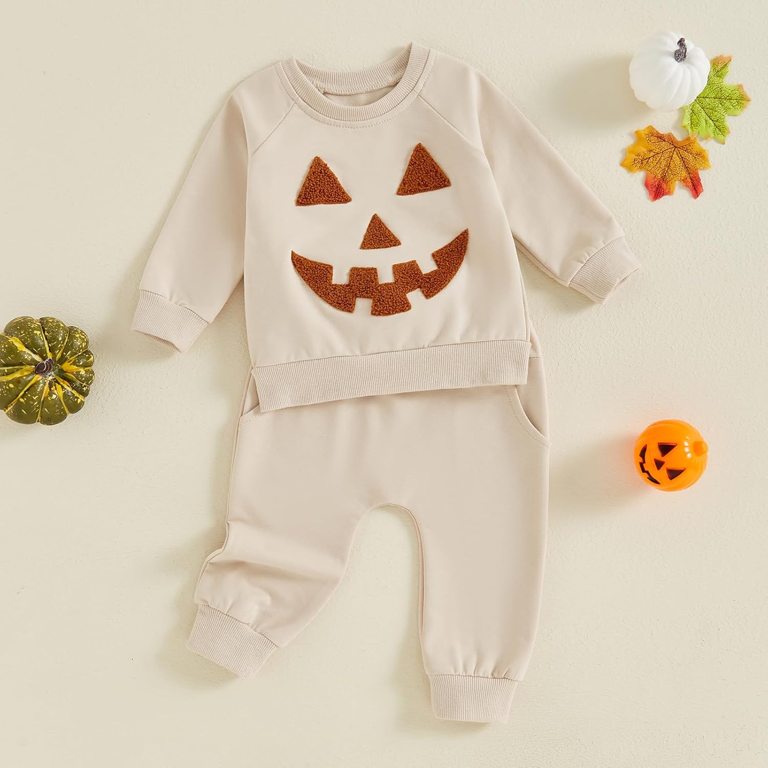 Amnnchya Toddler Halloween Pumpkin Sweatshirt Pants