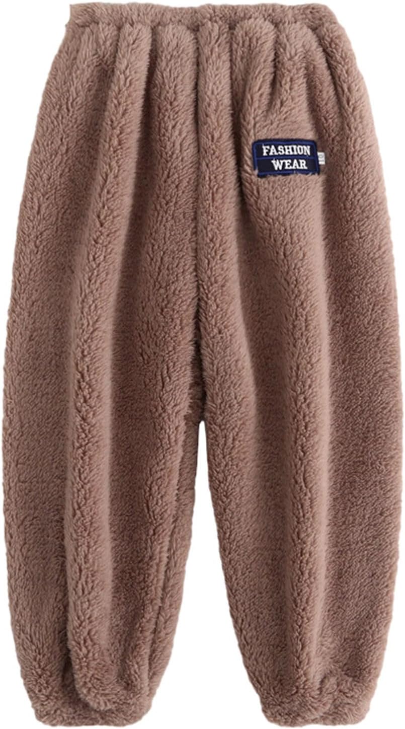 Hfolob Elastic Wide Corduroy Pants for Kids Boys