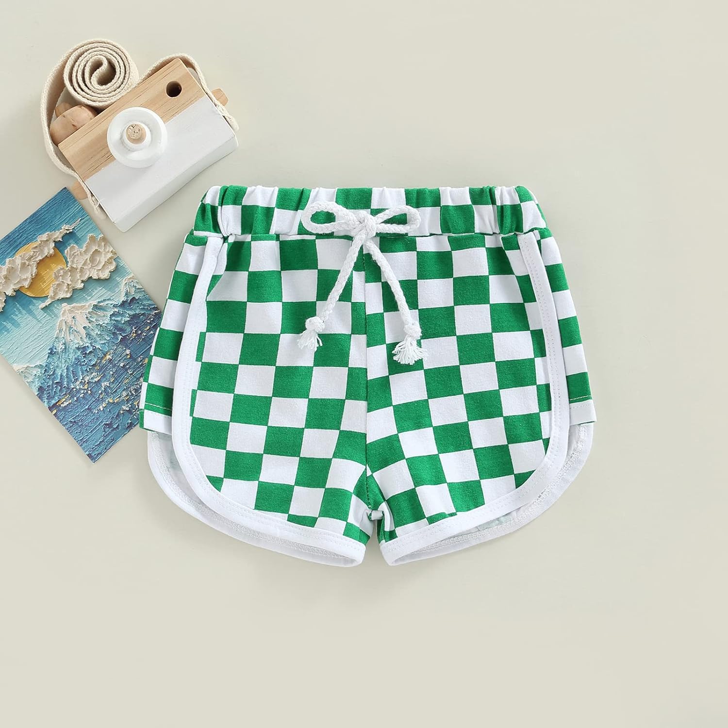 Summer Cotton Plaid Shorts for Baby
