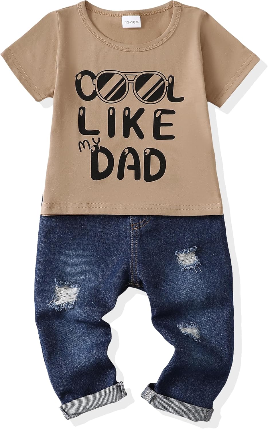 NZRVAWS Baby Boys Ripped Jeans Sets Toddler Clothing