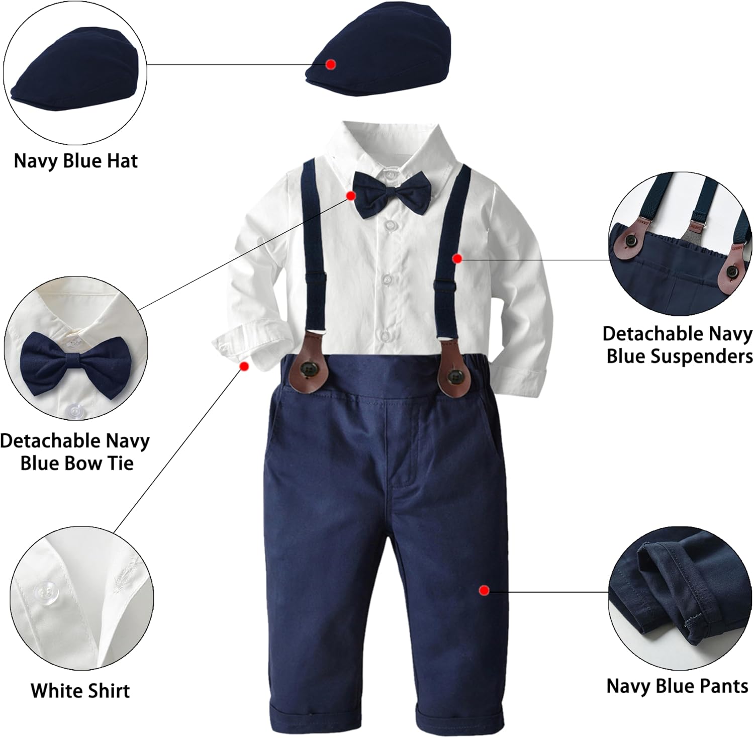 SANGTREE Boys clothing set with bow tie
