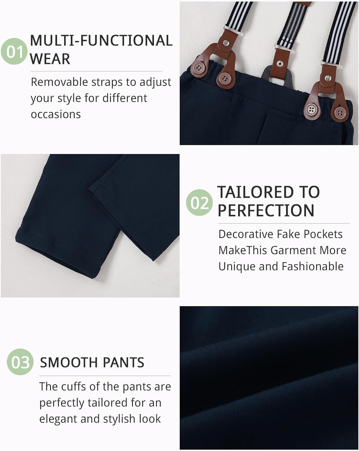 Sanmio Toddler Baby Boy Clothes Suit Gentleman Wedding Outfits