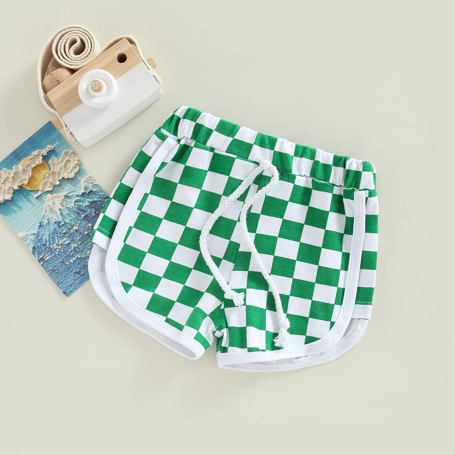 Summer Cotton Plaid Shorts for Baby
