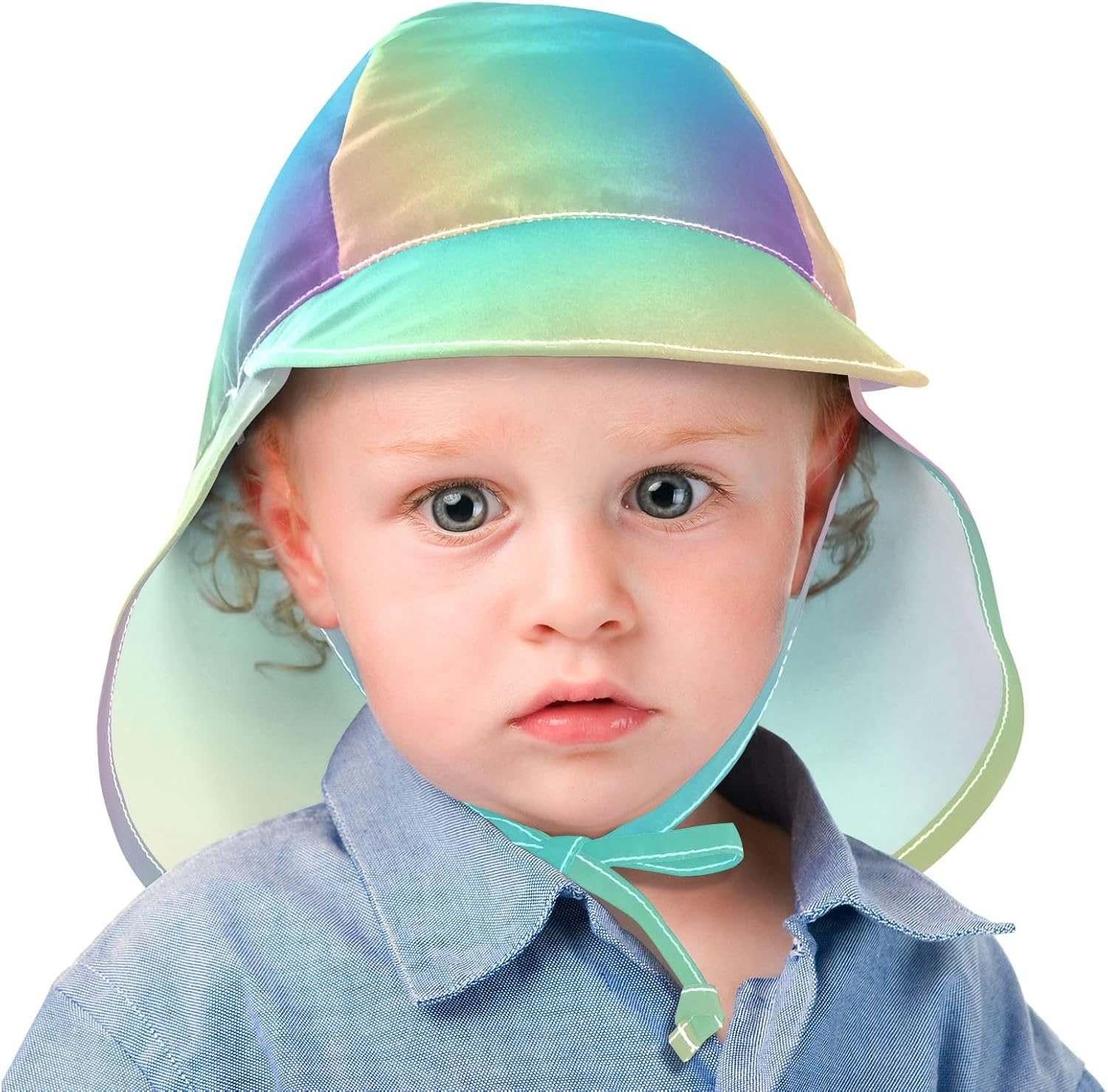 Pastel Rainbow Gradient Toddler Sun Hat
